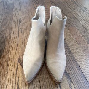 Vince Camuto Cream Ankle Booties